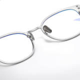 Large Prescription Glasses LE1044 - Blue & Silver, Sleek Titanium Design