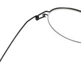 Small Glasses LE0292 - Black Titanium Round Frames, Ultra-Light & Hypoallergenic