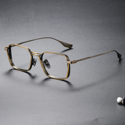 Large Frame Reading Glasses LE0305 - Bronze Titanium, Sleek & Hypoallergenic