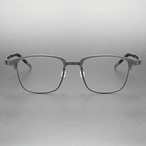 Gunmetal Glasses Frames LE0258 - Sleek Titanium Design, Unisex & Hypoallergenic