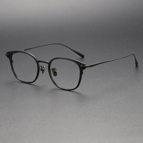 Black Glasses Frames LE1044- Sleek Titanium, Lightweight & Allergy-Free