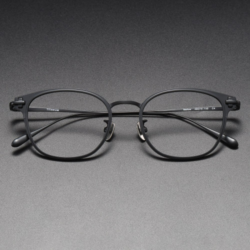 Black Glasses Frames LE1044- Sleek Titanium, Lightweight & Allergy-Free