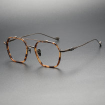Tortoiseshell Glasses LE0276 - Bronze Titanium & Elegant TortoiseShell Design
