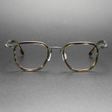 Acetate Glasses LE0451 - TortoiseShell with Gunmetal Details, Elegant & Durable