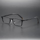 Black Rectangle Glasses LE0160: Sleek Titanium Design for Modern Elegance