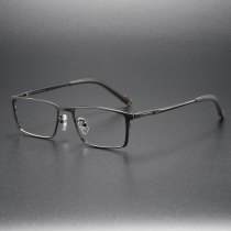 Titanium Glasses Frames LE0160: Gunmetal Finish, Lightweight & Allergy-Free Titanium Glasses Frames LE0160: Gunmetal Finish, Lightweight & Allergy-Free