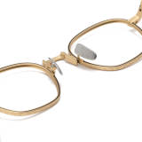 Big Round Glasses LE0150: Luxurious Gold Titanium Frames, Hypoallergenic