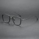 Black and Gold Glasses Frames LE0290: Sleek Titanium Aviator with Gunmetal Accents