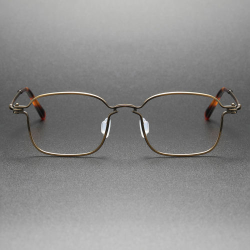 Wide Frame Glasses LE0465 - Classic Bronze Titanium Design