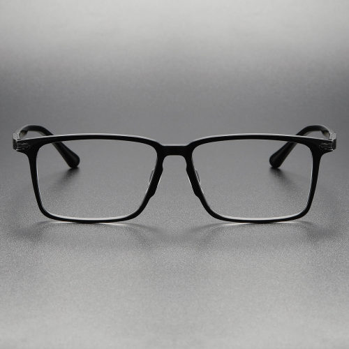 Black and Clear Glasses LE0218 - Stylish Two-Tone Acetate Frames