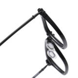 Black Square Frame Glasses LE0452 - Lightweight Acetate & Titanium Design