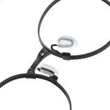 Oversized Round Glasses LE0459 - Sleek Black Titanium Design