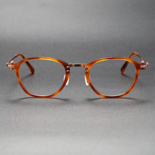 Acetate Glasses LE0453 - Brown TortoiseShell & Gold Oval Frames