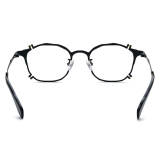Thick Black Glasses LE0605 - Modern Geometric Titanium Design