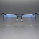 Aviator Prescription Glasses LE0089 - Sleek Blue Titanium Frame