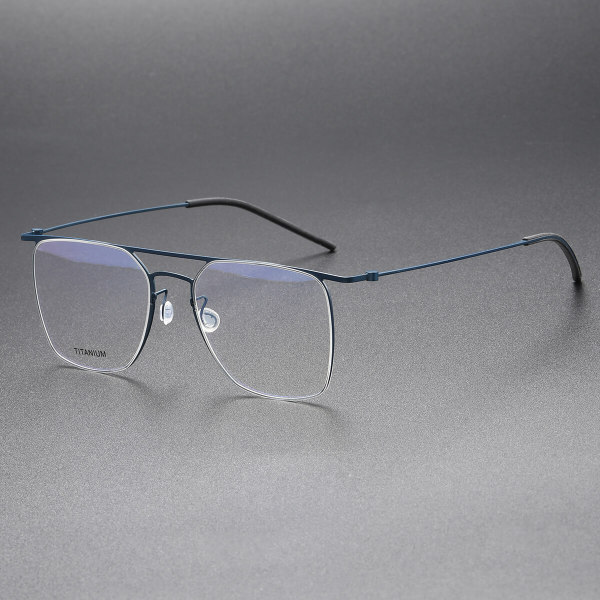 Aviator Prescription Glasses LE0089 - Sleek Blue Titanium Frame