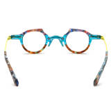 Acetate Glasses Frames LE3002 - Blue Round Glasses for Men and Women