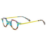 Acetate Glasses Frames LE3002 - Blue Round Glasses for Men and Women