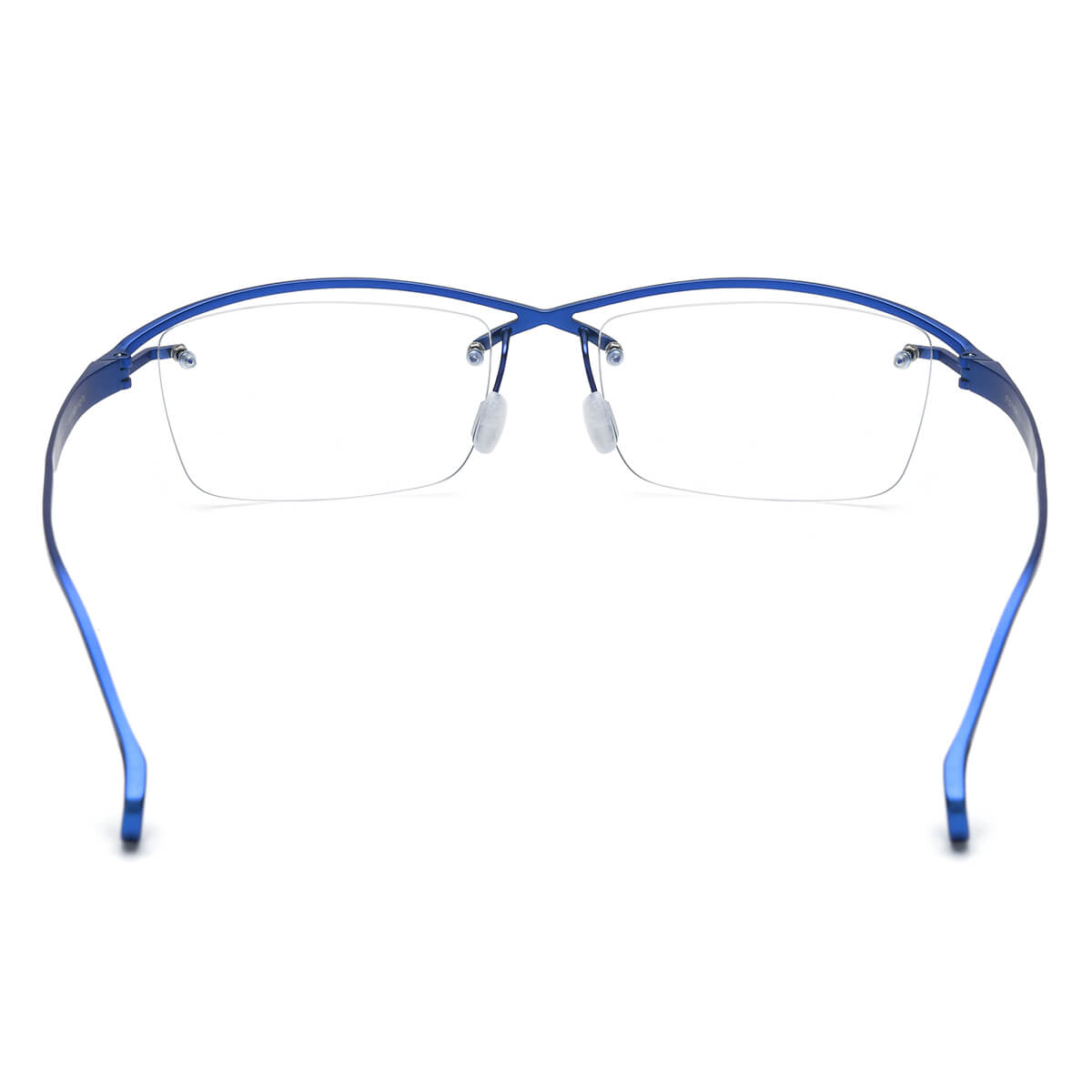 Blue half frame glasses deals
