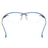 Blue Glasses Frames LE3001 - Stylish Half Rim Titanium Design