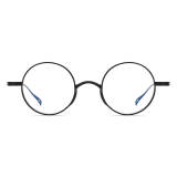 Round Glasses for Men - Lightweight Gunmetal Titanium Glasses with Integrated Nose Pads, LE3019
