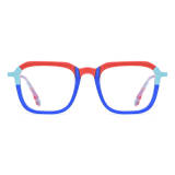 Large Glasses Frames - LE3030 Frosted Blue - Durable and Stylish Acetate Square Glasses