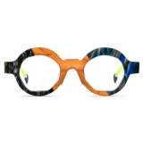 Acetate Glasses – LE3025 Frosted Green: Stylish and Durable Round Frames