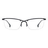 Black Glasses Browline with IP Plating - Premium Titanium Eyewear LE3004 for Enhanced Comfort and Style