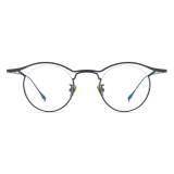 Oversized Eyeglasses for Men and Women - LE3029 Gunmetal Round Titanium Glasses