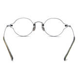 Titanium Glasses Frame - Silver Round Eyewear LE3020 with Hypoallergenic Coating