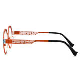 Geometric Titanium Glasses LE3023 - Blue & Orange