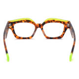 Round Tortoise Shell Glasses - Lightweight, Hypoallergenic Acetate Design, LE3008