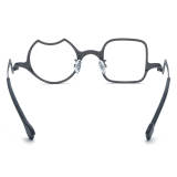 Large Glasses Frames in Black - Bold, Lightweight Titanium Geometric Glasses, LE3012