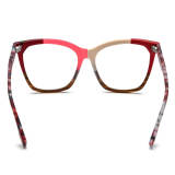 Frosted Pink Glasses Frames LE3022 - Stylish and Durable Acetate Square Glasses
