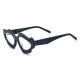 Black Cat Eye Glasses - Frosted Black Acetate for a Bold Look
