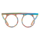 Round Tortoise Shell Glasses - LE3026 Frosted TortoiseShell Acetate Frames with Unique Bridge Design