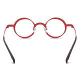 Large Round Eyeglasses in Purple and Red - Lightweight, Hypoallergenic Titanium Glasses