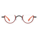 Half Rim Titanium Glasses LE3005 - Red & Gray