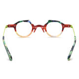 Round Prescription Eyeglass Frames LE3002 - Stylish Light Yellow Acetate Glasses