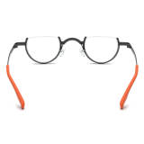 Half Rim Titanium Glasses LE3005 - Red & Gray
