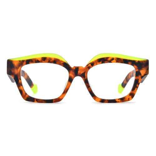 Round Tortoise Shell Glasses - Lightweight, Hypoallergenic Acetate Design, LE3008