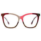 Frosted Pink Glasses Frames LE3022 - Stylish and Durable Acetate Square Glasses