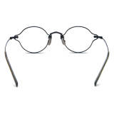 Black Round Glasses - Lightweight Titanium Glasses with Hypoallergenic Coating, LE3020