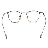 Oversized Eyeglasses for Men and Women - LE3029 Gunmetal Round Titanium Glasses
