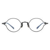 Gunmetal Glasses Frames - Lightweight Titanium Round Glasses with Hypoallergenic Coating, LE3020