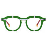 Acetate Glasses Frames - LE3024 Frosted Green - Stylish Square Glasses