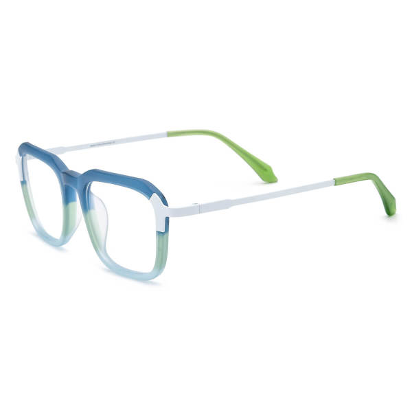 Acetate Glasses Frames - LE3030 Frosted Green - Stylish and Durable Square Glasses