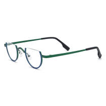 Half Rim Titanium Glasses LE3005 - Blue & Green