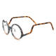 Frosted TortoiseShell Acetate Glasses - Unique Round & Geometric Design for Men and Women