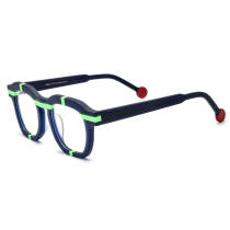 Large Square Glasses - LE3024 Frosted Blue - Stylish Acetate Frames Large Square Glasses - LE3024 Frosted Blue - Stylish Acetate Frames